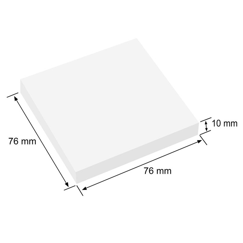 ZCZN White Sticky Notes,3 x 3 in,100 Sheets/Pad,4 Pads/Pack - Image 3